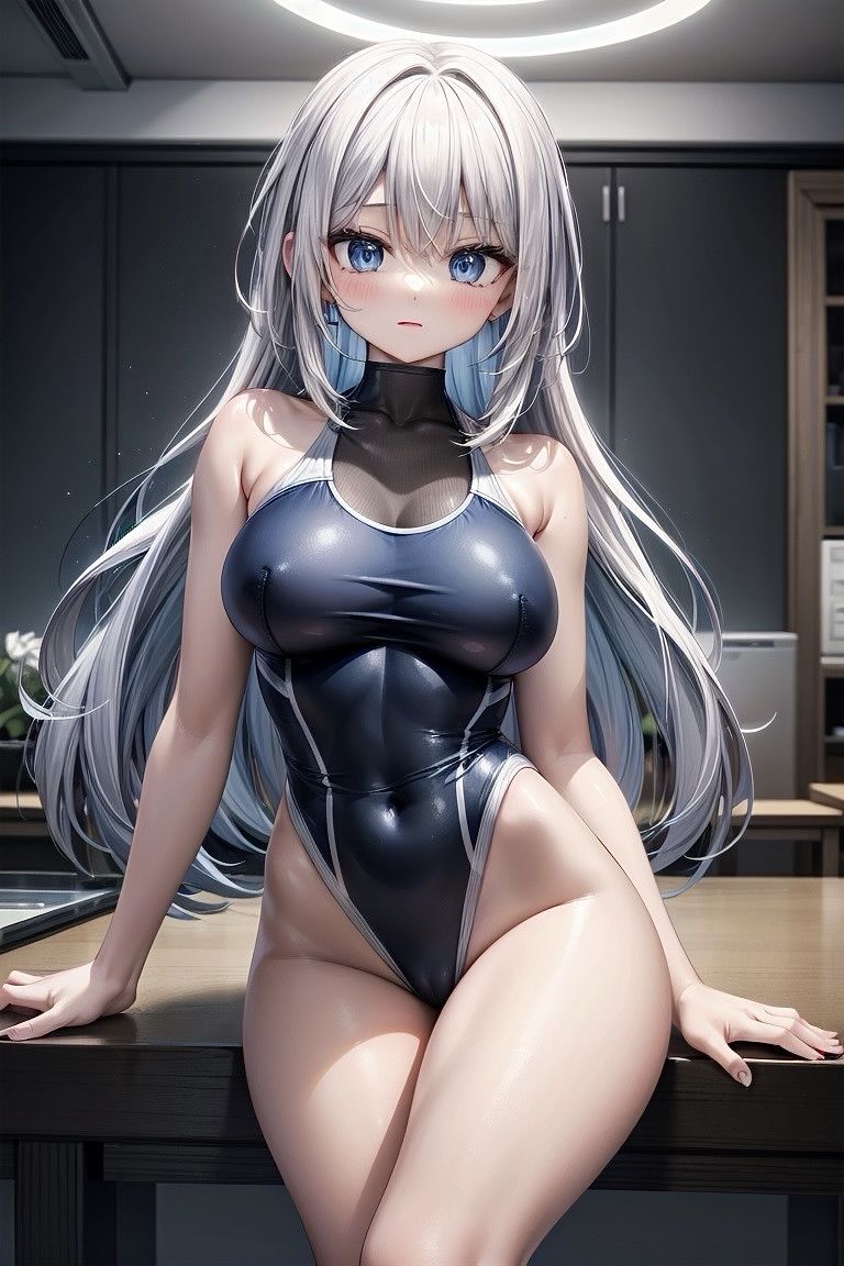 サンプル画像2:【R-15】長髪競泳水着少女CG集(ふぉふぉ狐) [d_358423]