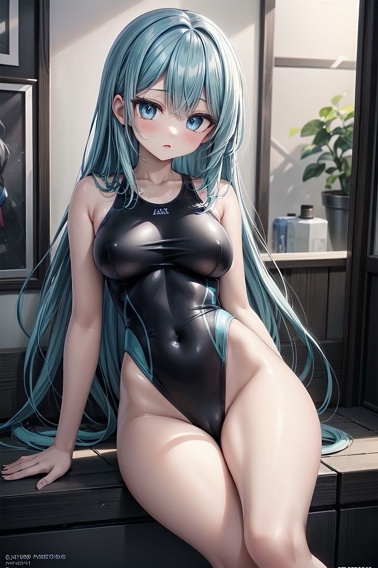 サンプル画像3:【R-15】長髪競泳水着少女CG集(ふぉふぉ狐) [d_358423]