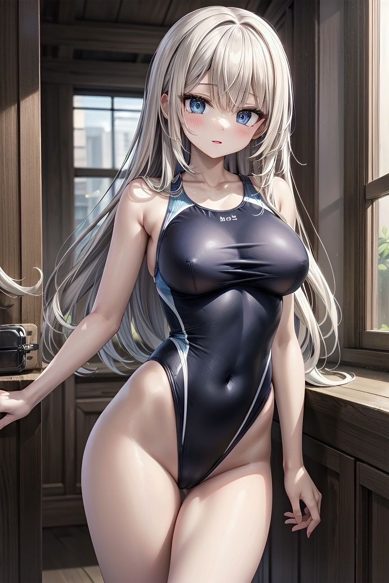 サンプル画像5:【R-15】長髪競泳水着少女CG集(ふぉふぉ狐) [d_358423]