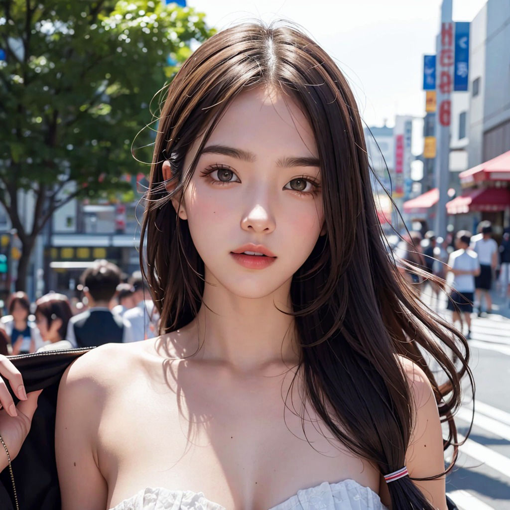 サンプル画像6:AI創造美女 露出ストリートスナップ400ページ＃1(AI創造美女) [d_358424]