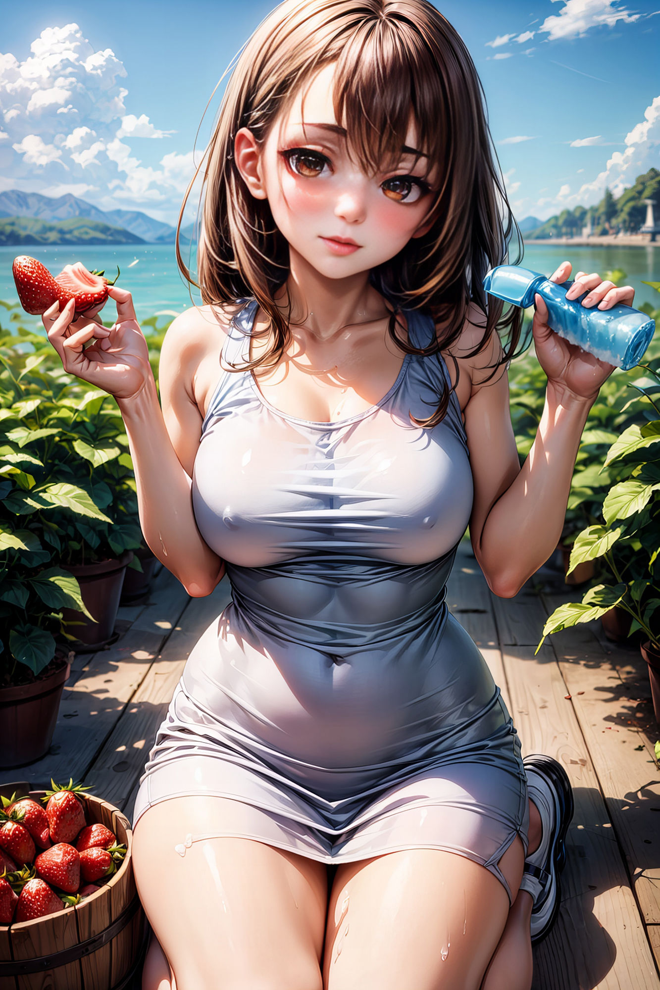 サンプル画像5:ミルクたっぷりいちご狩り(ピクセル詩人) [d_358465]