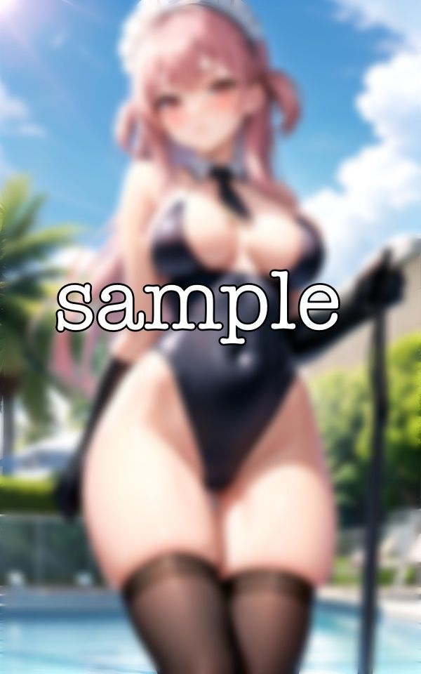 サンプル画像3:恥じらいの撮影会〜メイドに可愛い水着を着せてプライベートの撮影でえちえち〜(200円抜き放題) [d_358570]