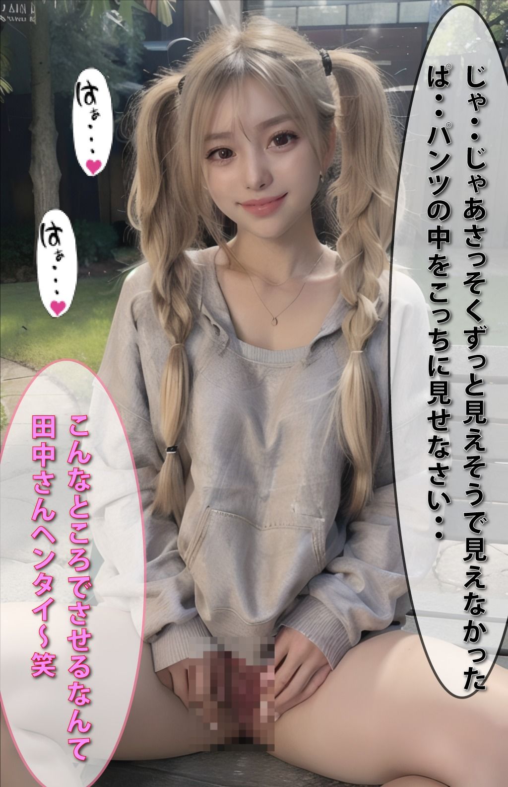 サンプル画像5:ツインテールギャルのパパ活事情(AIコスプレ美女) [d_358687]