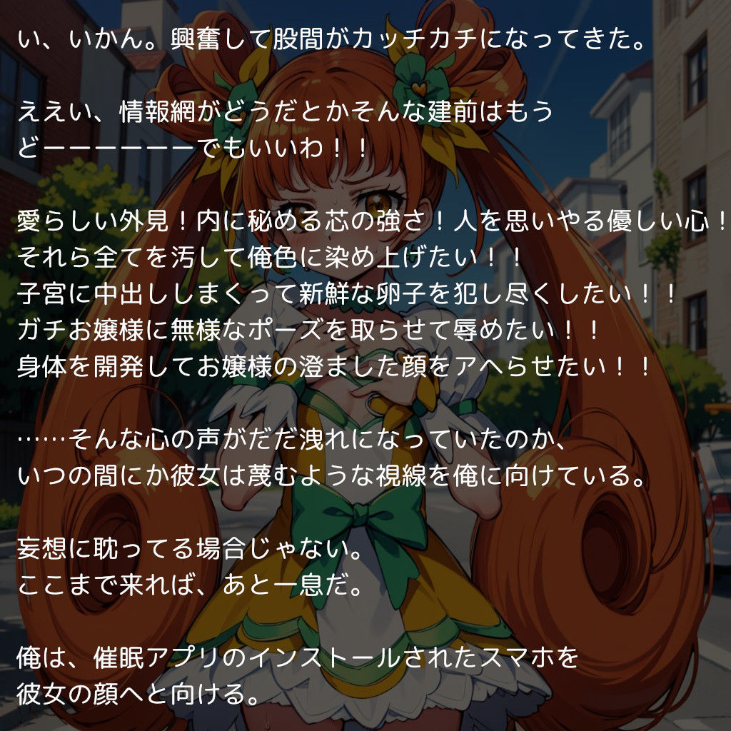 サンプル画像3:プ〇キュア孕ませ 〜あの変身ヒロインが中年男の汚い精子でボテ腹にされるまで〜(reapersthighs) [d_358839]