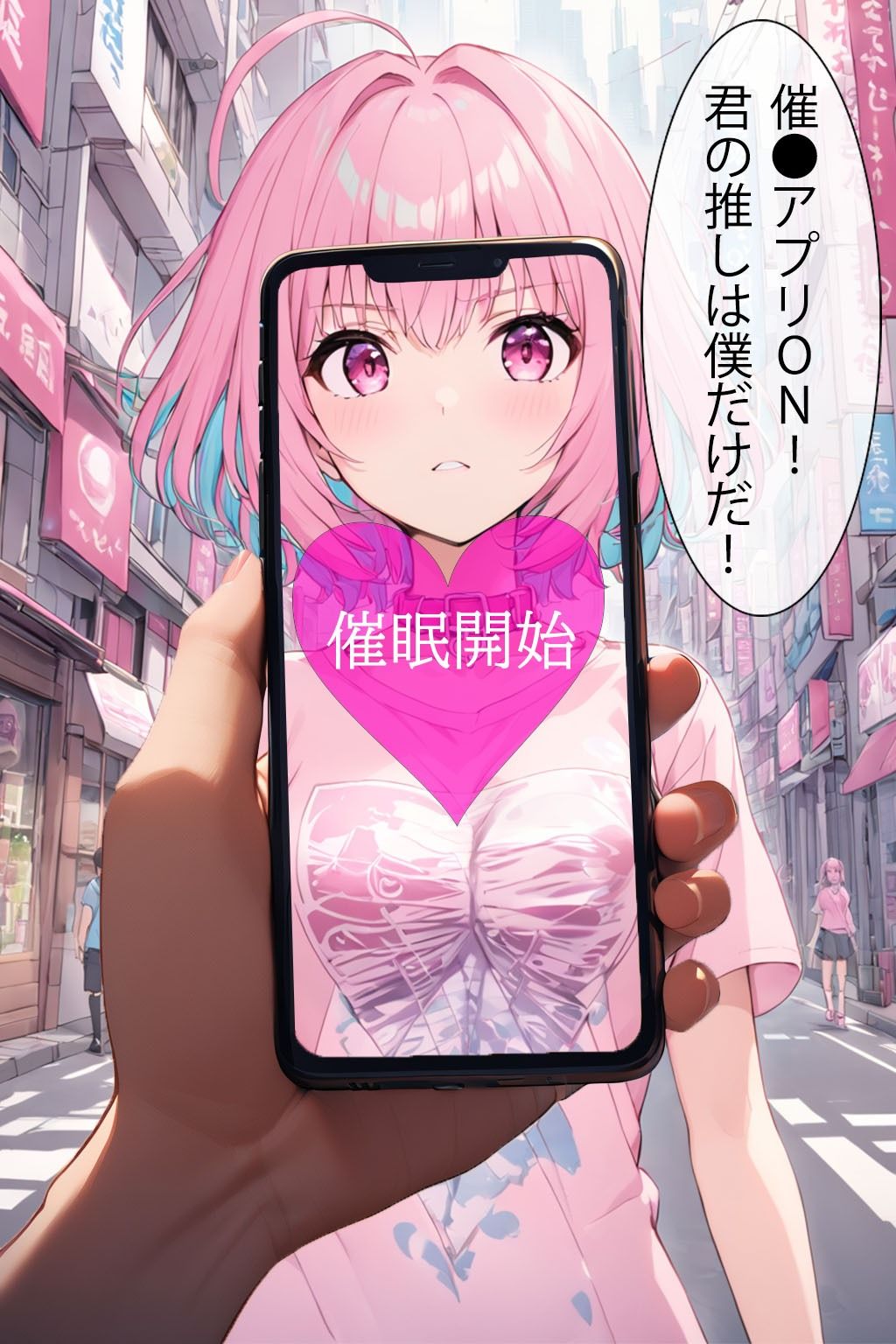 サンプル画像1:催●アプリで洗脳されてしまったアイドル【夢見り●む】(くじら屋3号店) [d_358864]