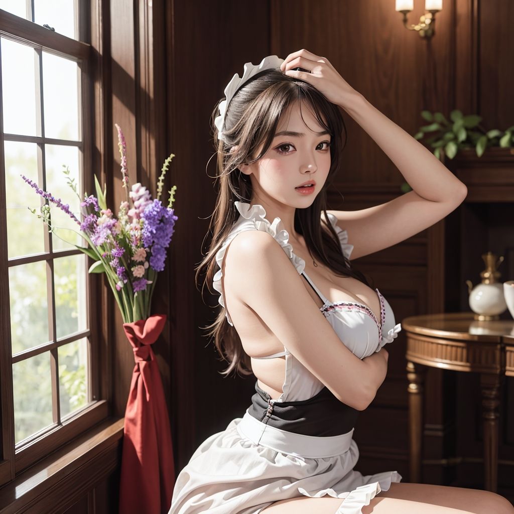 サンプル画像2:AI創造美女 メイド・メイド・メイド400ページ＃3(AI創造美女) [d_358998]