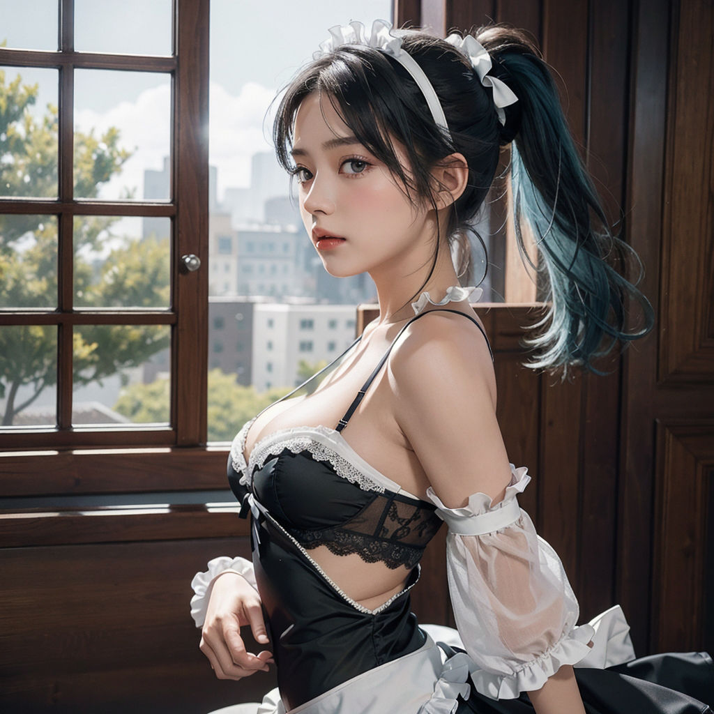 サンプル画像1:AI創造美女 メイド・メイド・メイド400ページ＃5(AI創造美女) [d_359002]