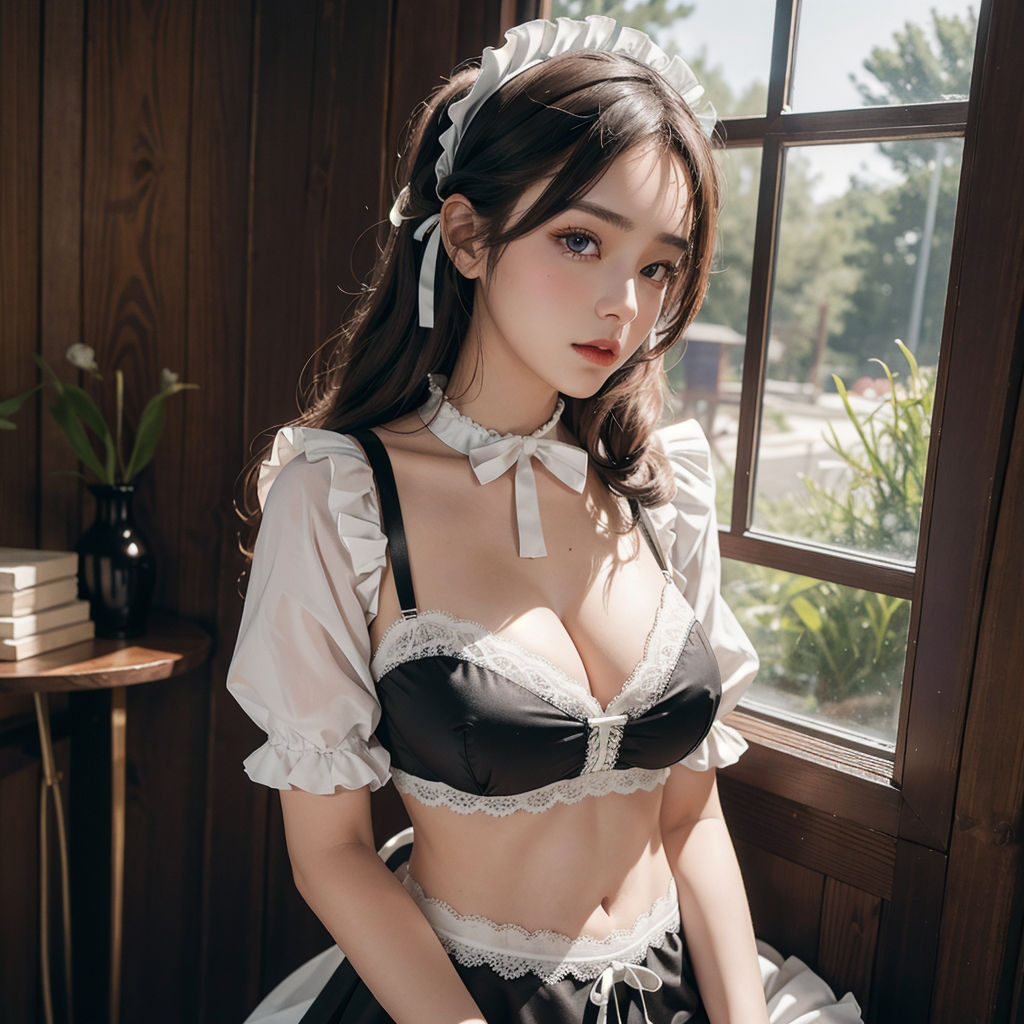 サンプル画像2:AI創造美女 メイド・メイド・メイド400ページ＃10(AI創造美女) [d_359007]