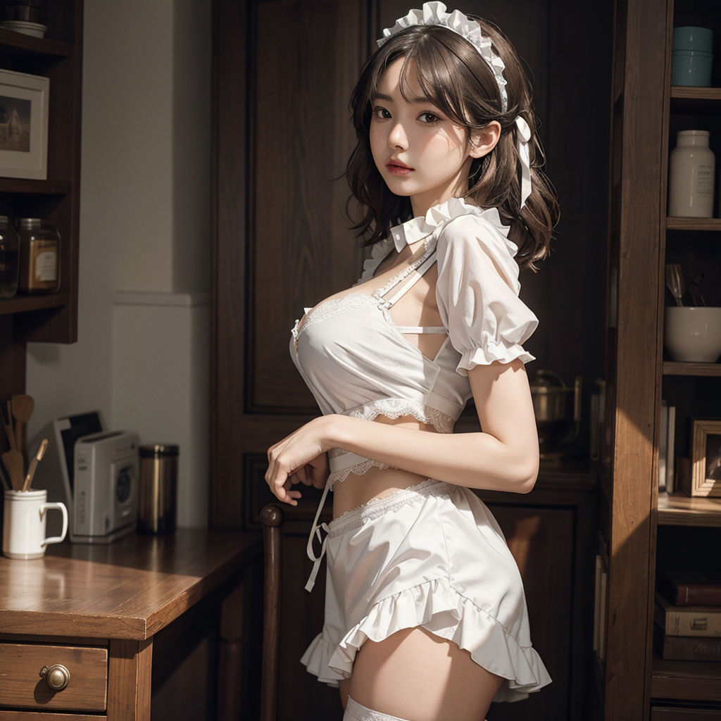 サンプル画像2:AI創造美女 メイド・メイド・メイド400ページ＃11(AI創造美女) [d_359008]