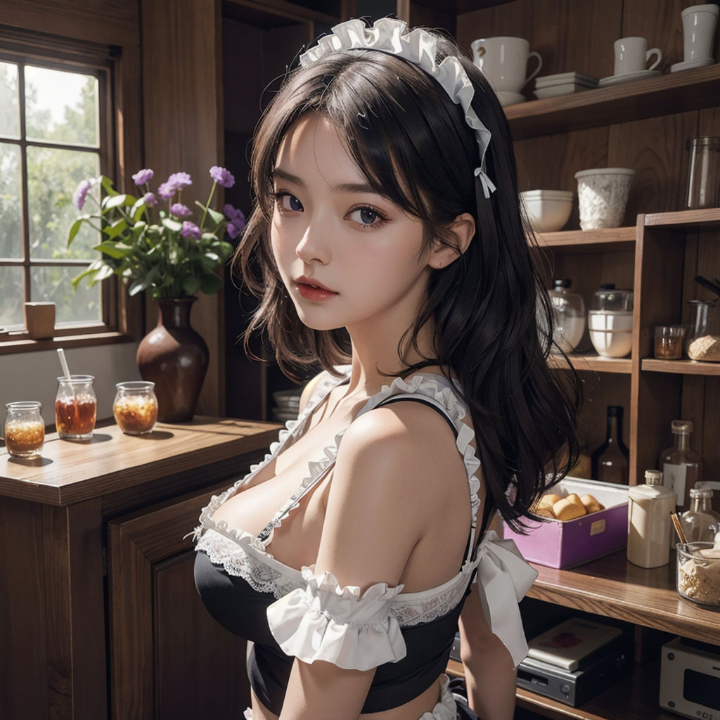 サンプル画像1:AI創造美女 メイド・メイド・メイド400ページ＃12(AI創造美女) [d_359009]