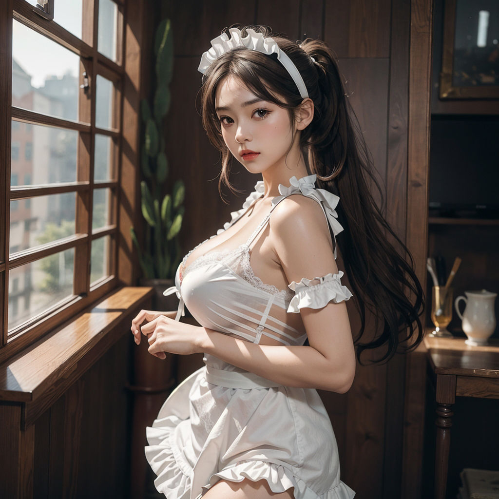 サンプル画像2:AI創造美女 メイド・メイド・メイド400ページ＃15(AI創造美女) [d_359012]