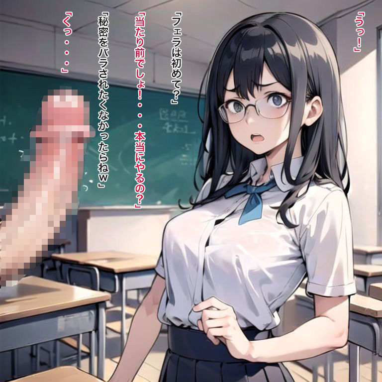 サンプル画像2:腹黒メガネな巨乳美人優等生JKを寝取る！【NTR】(アレン・アイランド) [d_359165]