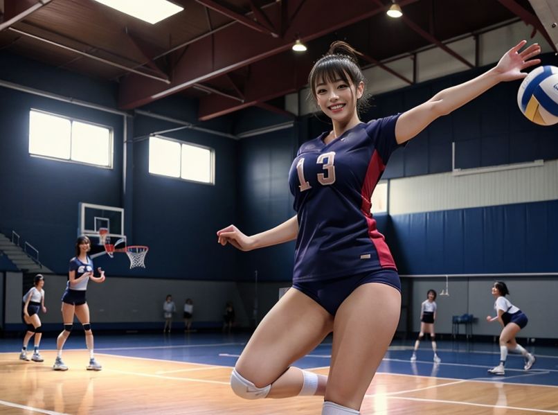 サンプル画像2:ムチムチママさんバレーハーレム〜長身人妻乱交SEX〜(いいみょん) [d_359169]