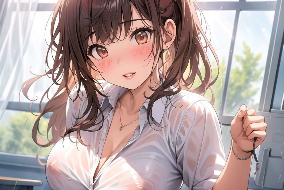 サンプル画像2:【はだかの幼馴染】 日常とは異なる風景が広がる教室 いつからこうなったんだろう・・ 君の湿ったYシャツが 色っぽいくて仕方がない ＃2(美女の親指) [d_359212]