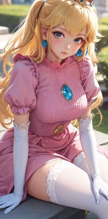 サンプル画像1:ピ◯チ姫みたいな女の子(縦軸と無花果) [d_359235]