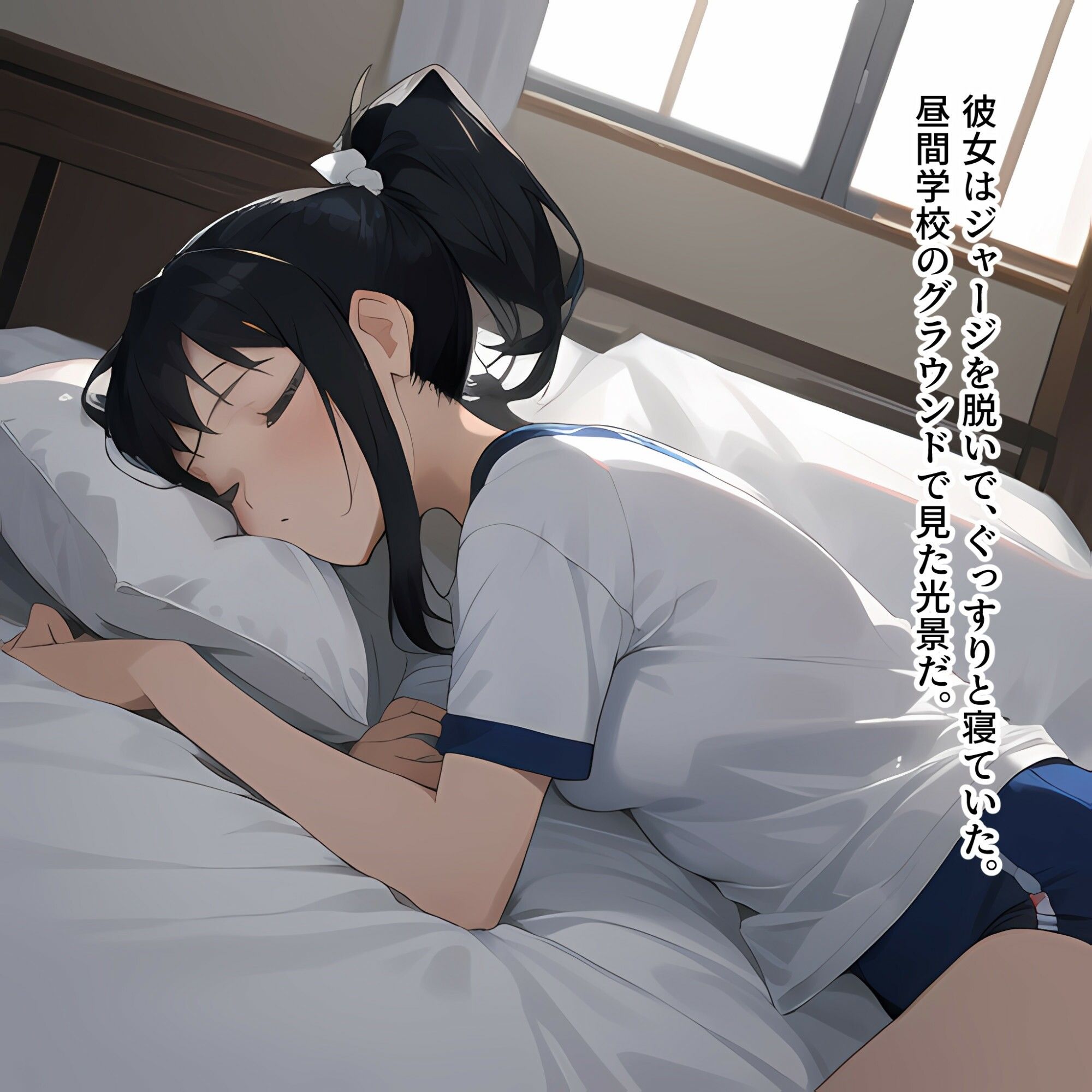 サンプル画像2:寝ている妹にいたずらする話2（ブルマー体操服編）(電脳戯画) [d_359257]