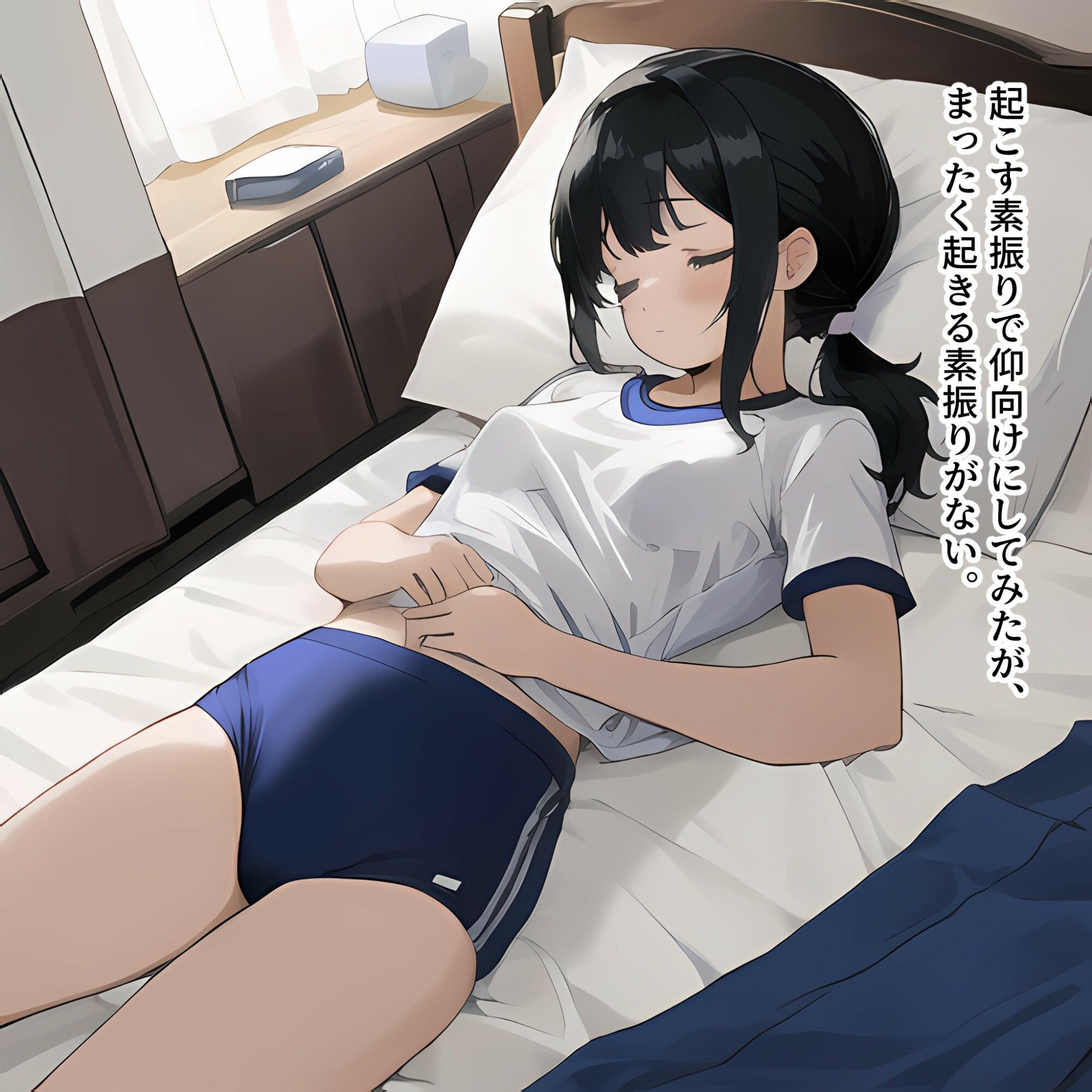 サンプル画像3:寝ている妹にいたずらする話2（ブルマー体操服編）(電脳戯画) [d_359257]