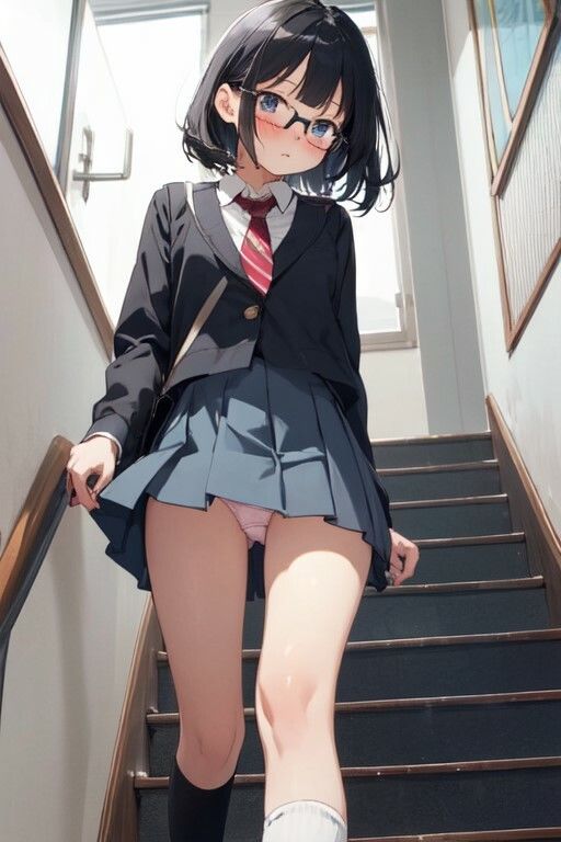 サンプル画像3:黒髪メガネ少女のちょっとえっちな画像(ニワトリドリーム) [d_359264]