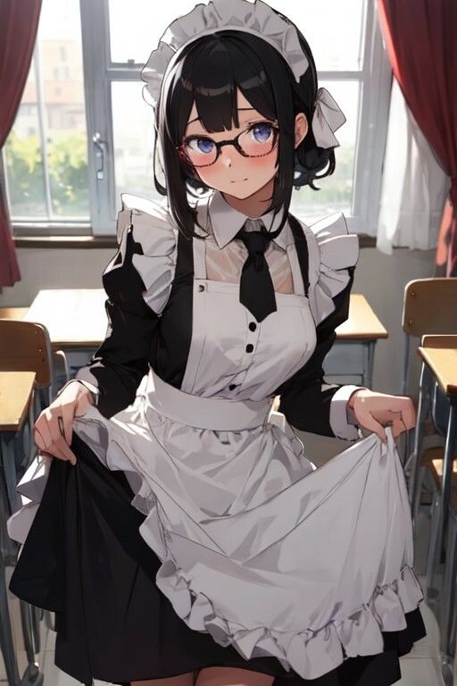 サンプル画像6:黒髪メガネ少女のちょっとえっちな画像(ニワトリドリーム) [d_359264]