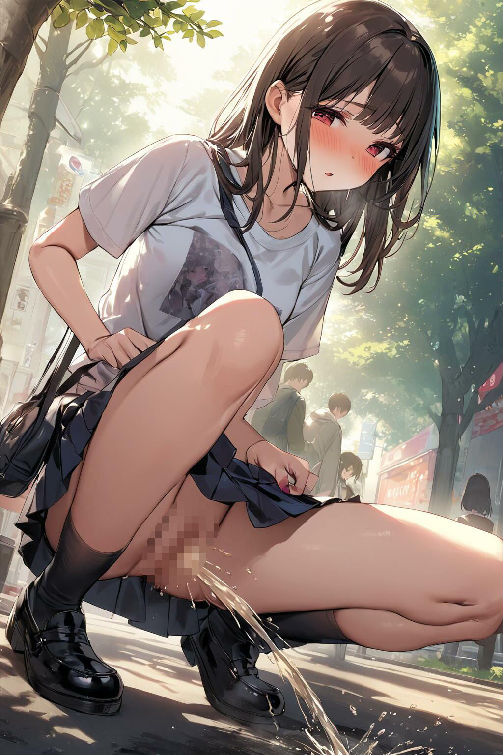 サンプル画像2:おパンツはいたまま 街中でおしっこ(AI_Shiteru) [d_359296]