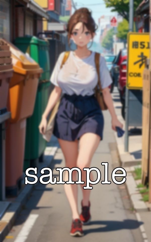 サンプル画像2:隣の巨乳美女｜ムチムチボディの童顔巨乳がえちえちスタイルのタンクトップ(ぷにぷに研究所) [d_359324]