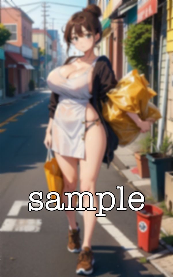 サンプル画像3:隣の巨乳美女｜ムチムチボディの童顔巨乳がえちえちスタイルのタンクトップ(ぷにぷに研究所) [d_359324]