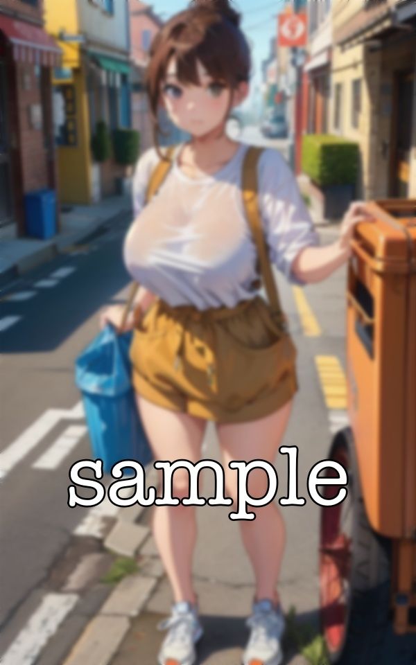 サンプル画像4:隣の巨乳美女｜ムチムチボディの童顔巨乳がえちえちスタイルのタンクトップ(ぷにぷに研究所) [d_359324]