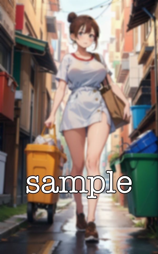 サンプル画像6:隣の巨乳美女｜ムチムチボディの童顔巨乳がえちえちスタイルのタンクトップ(ぷにぷに研究所) [d_359324]