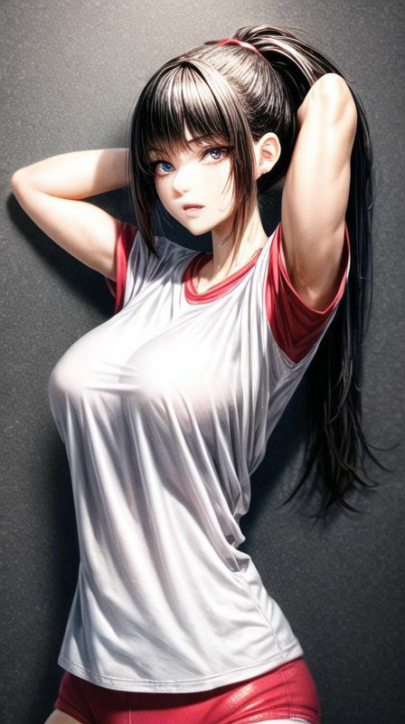 サンプル画像5:巨乳×ポニーテル＋筋肉 187枚(AIイラストラボ) [d_359328]