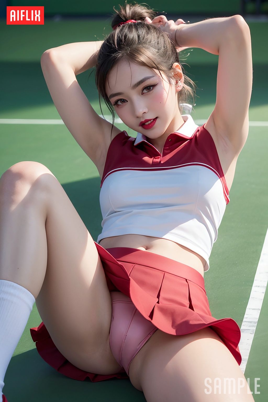 サンプル画像4:ハツラツ笑顔の部活女子と淫乱部活動(AIFLIX) [d_359525]