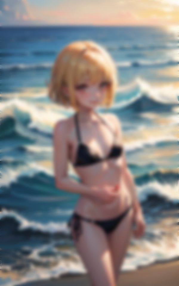 サンプル画像1:誰もいない海で(panpanyama3) [d_359636]