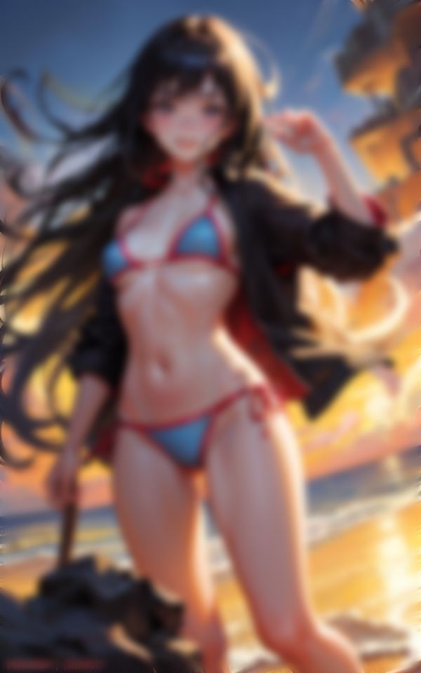 サンプル画像3:誰もいない海で(panpanyama3) [d_359636]