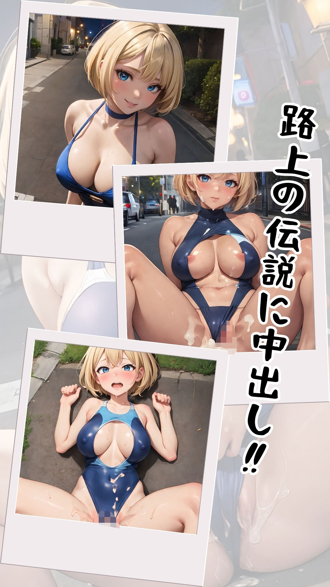 サンプル画像1:路上の伝説 夜道スク水着(だらだら2) [d_359700]