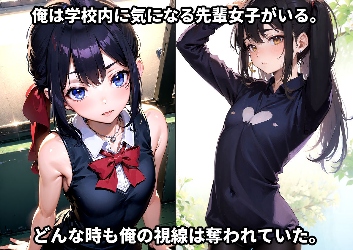 サンプル画像2:気になる先輩女子のことばかり見てたら目が合ってしまって痴女られ射精管理された話(kawaii創造) [d_359704]