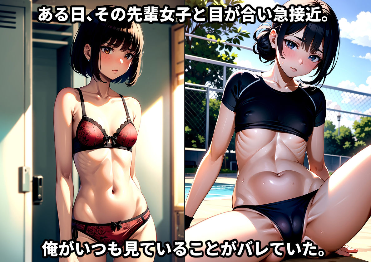 サンプル画像3:気になる先輩女子のことばかり見てたら目が合ってしまって痴女られ射精管理された話(kawaii創造) [d_359704]