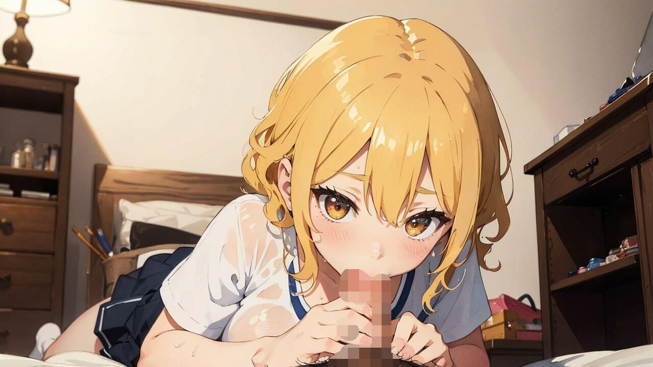 サンプル画像6:JKにフェラしてもらいました(うさぎ温泉) [d_359735]