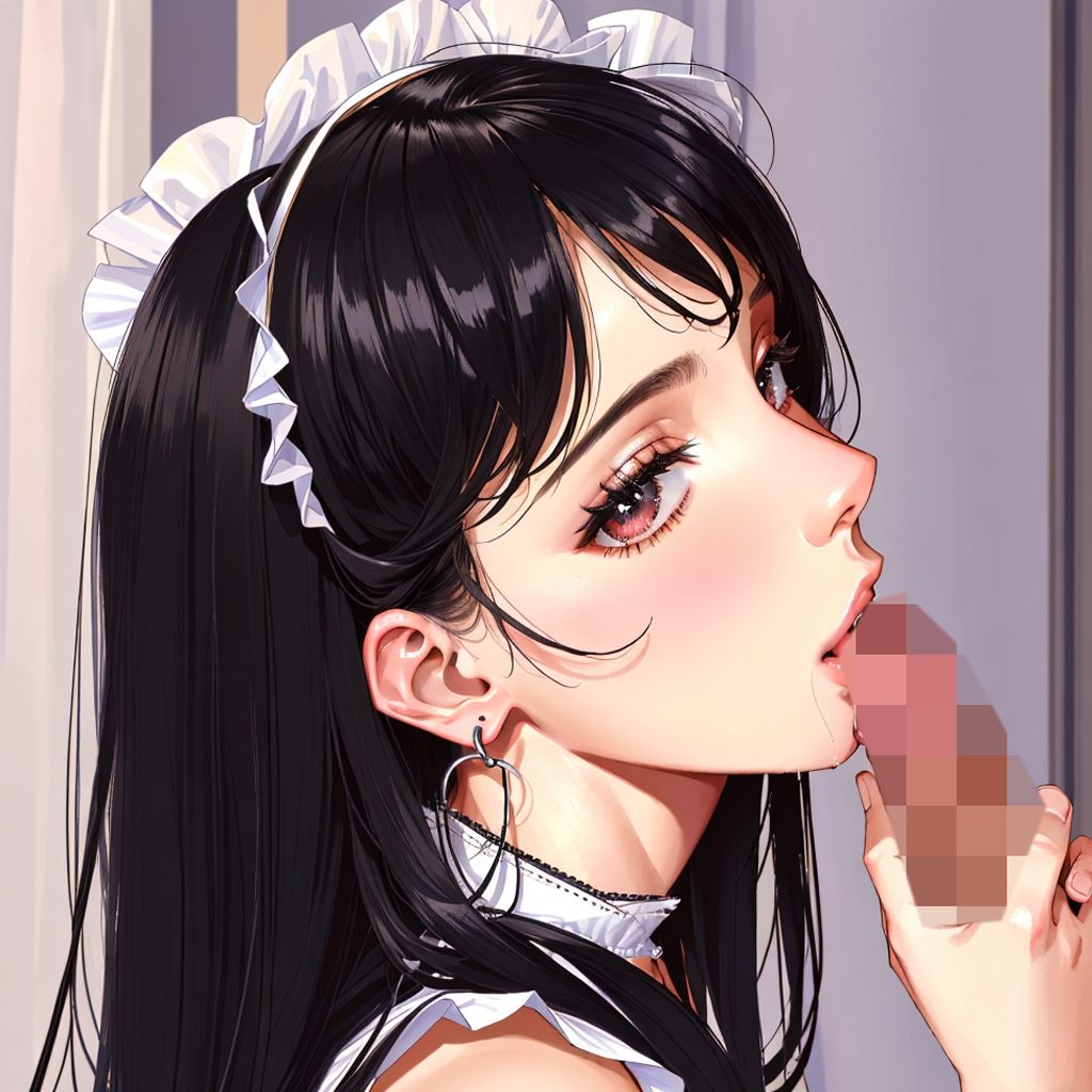 サンプル画像3:フェラ顔百選 メイド編＃004(AI Doll Factory) [d_359742]