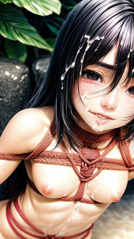 サンプル画像1:縄水着海水浴（貧乳）(AIイラストラボ) [d_359763]