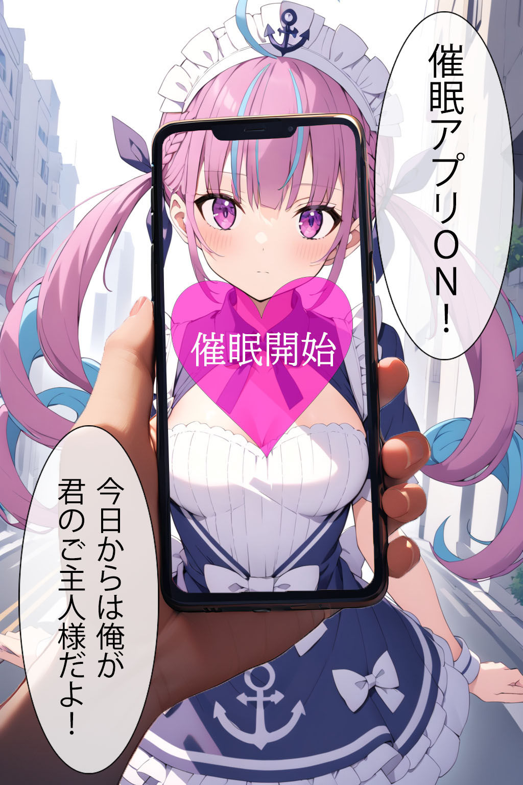 サンプル画像1:催●アプリで洗脳されてしまったVtuber【湊あ●あ】(くじら屋4号店) [d_359797]