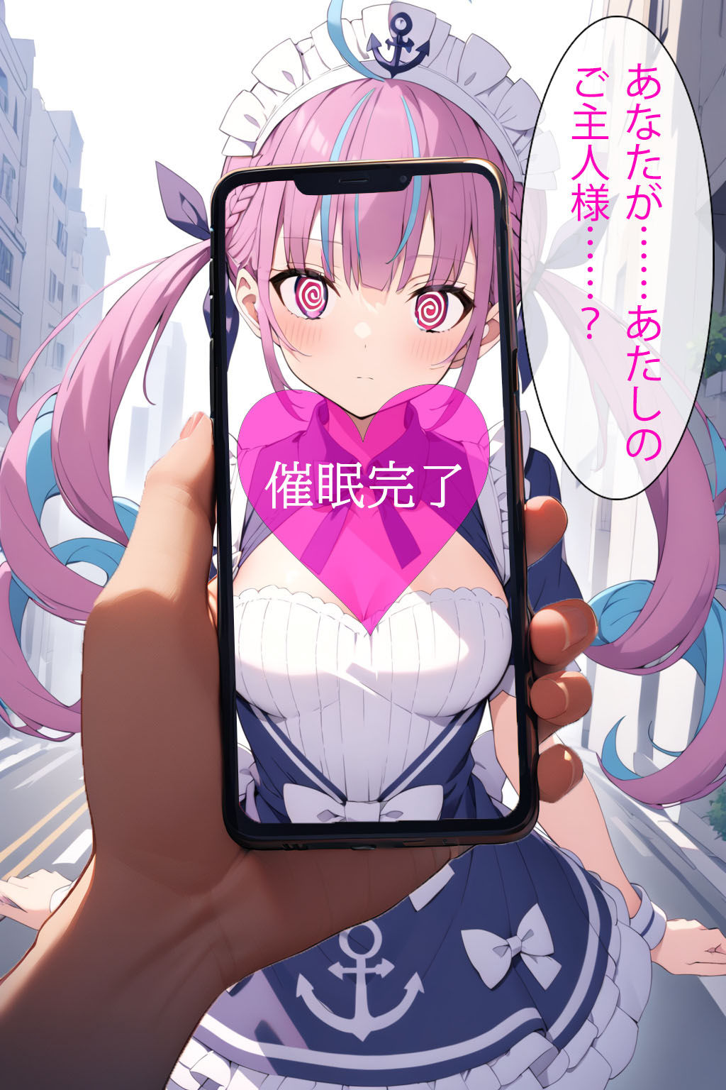 サンプル画像2:催●アプリで洗脳されてしまったVtuber【湊あ●あ】(くじら屋4号店) [d_359797]