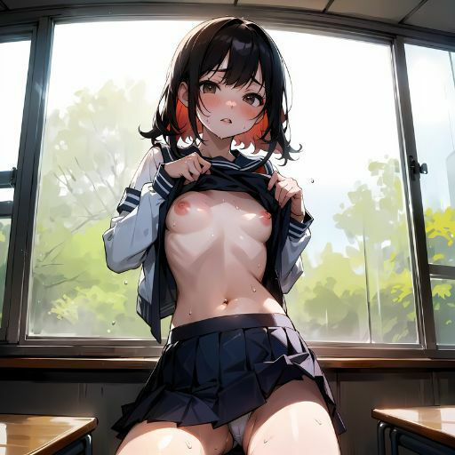 サンプル画像1:美少女JK340人が教室で服をたくしあげ、おっぱいを披露。恥ずかしげな子、自慢げな子、たくさんの貧乳と巨乳を堪能！最高の学園生活へ(美少女の宝庫) [d_360140]