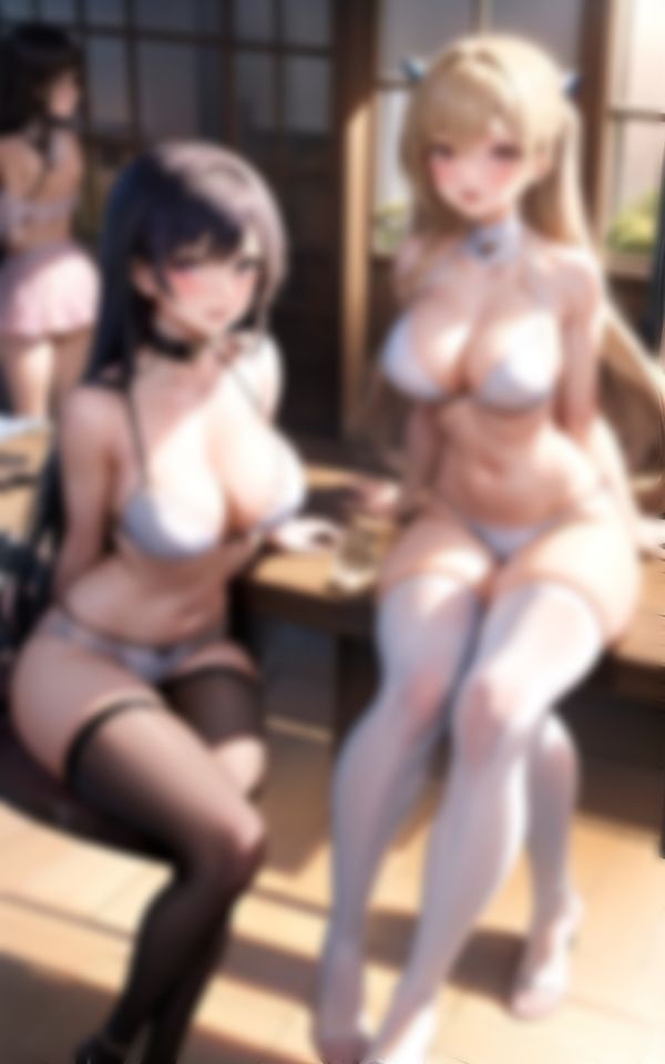 サンプル画像4:淫乱水着メイドとプールでHなハーレム天国(AIハッピー) [d_360208]