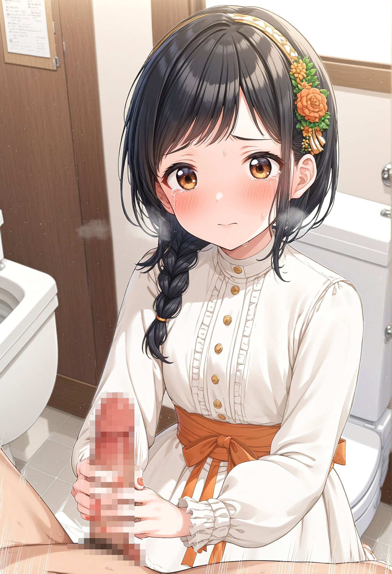 サンプル画像3:ゼミの可愛い女子生徒が後輩のヤリチン講師に食べられちゃったお話(絵心あいのAI生成アトリエ) [d_360246]