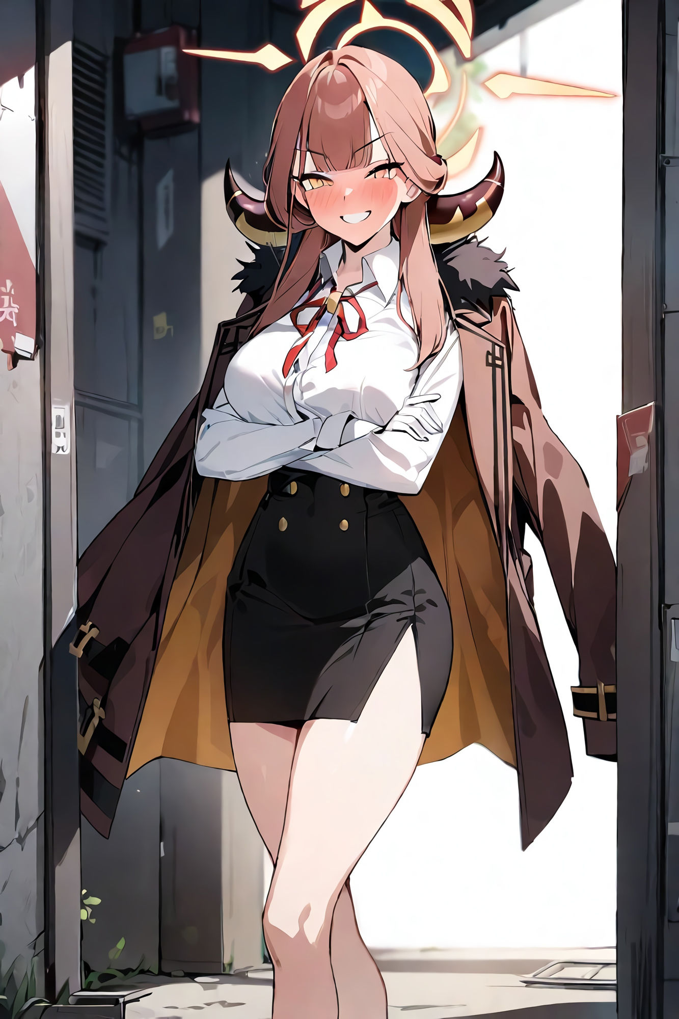 サンプル画像6:ブルーアーカイ◯:ア◯社長はイチャ甘に弱い(ターゲットノ女AI) [d_360251]