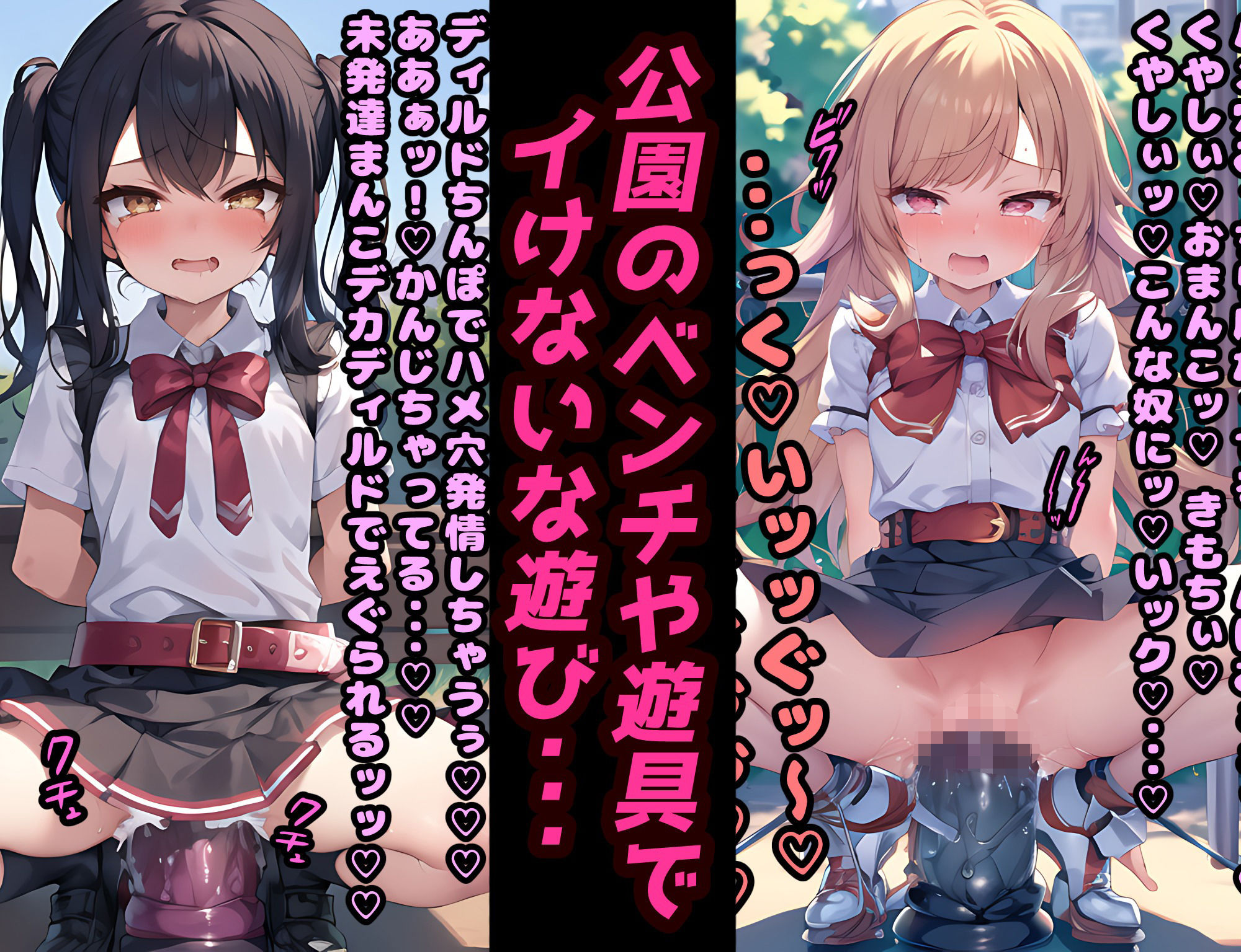 サンプル画像3:催〇即堕ち公園！生意気なメス〇キを徹底わからせ！強要ディルドオナニーでアヘ顔絶頂！(ぷりずむコメット) [d_360312]