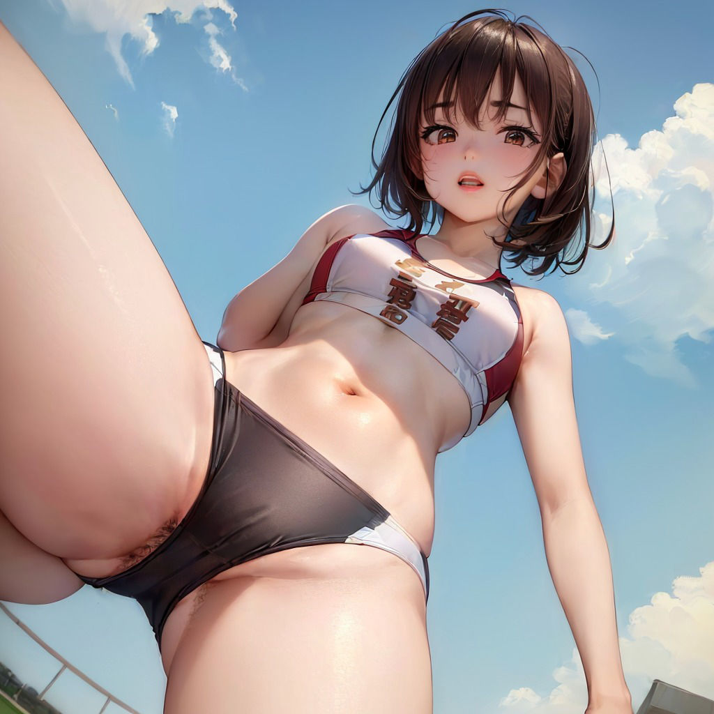 サンプル画像1:油断大敵！剛毛陸上女子甘々な処理激写！(AI@HUB) [d_360321]