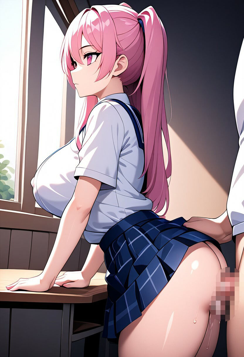 サンプル画像5:時間停止したハーレム学園！お気に入りの制服女子を中出しでハメ倒す（500枚）(絵師まだら) [d_360331]