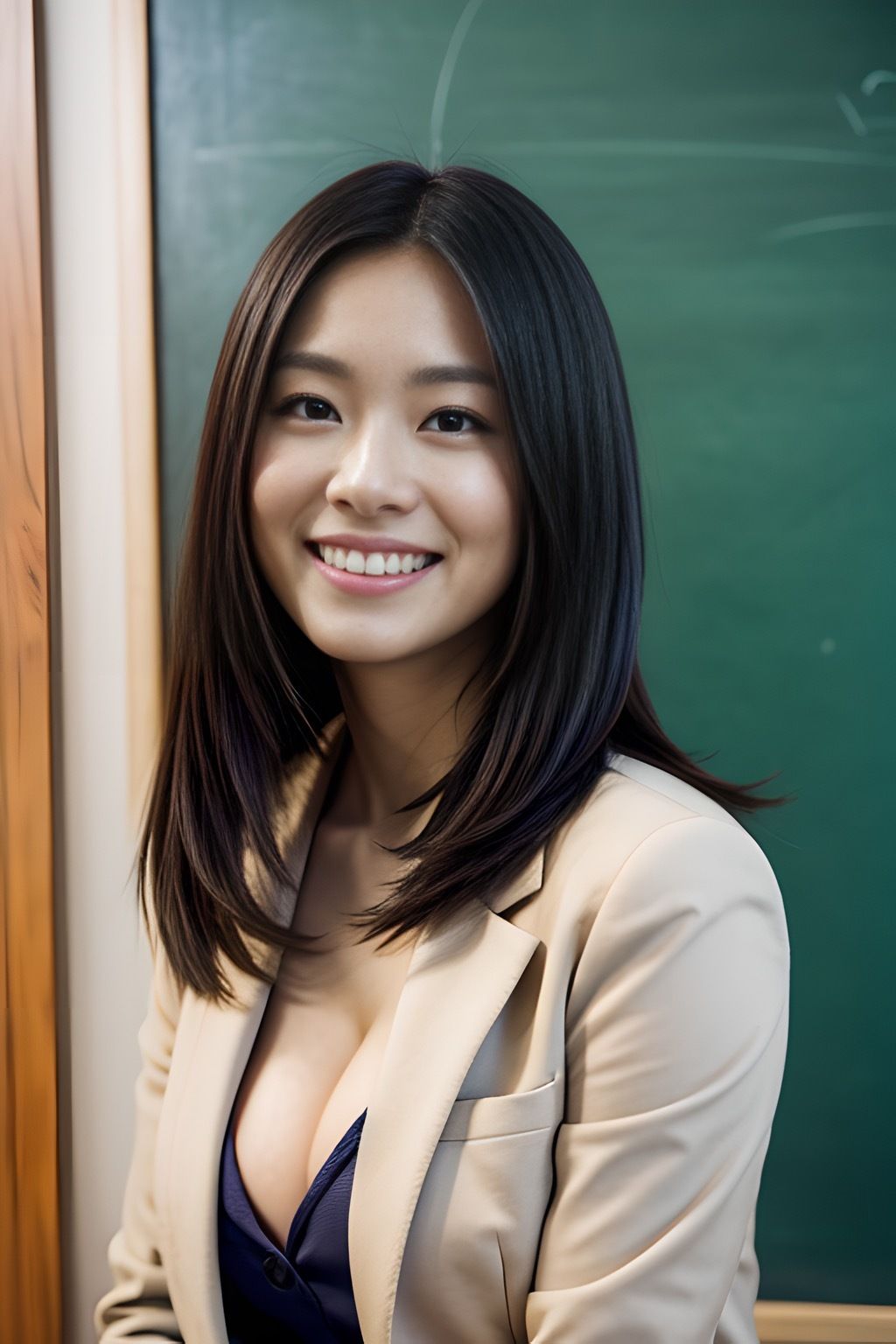 サンプル画像2:先生の休み時間(AIナチュラル美女) [d_360427]