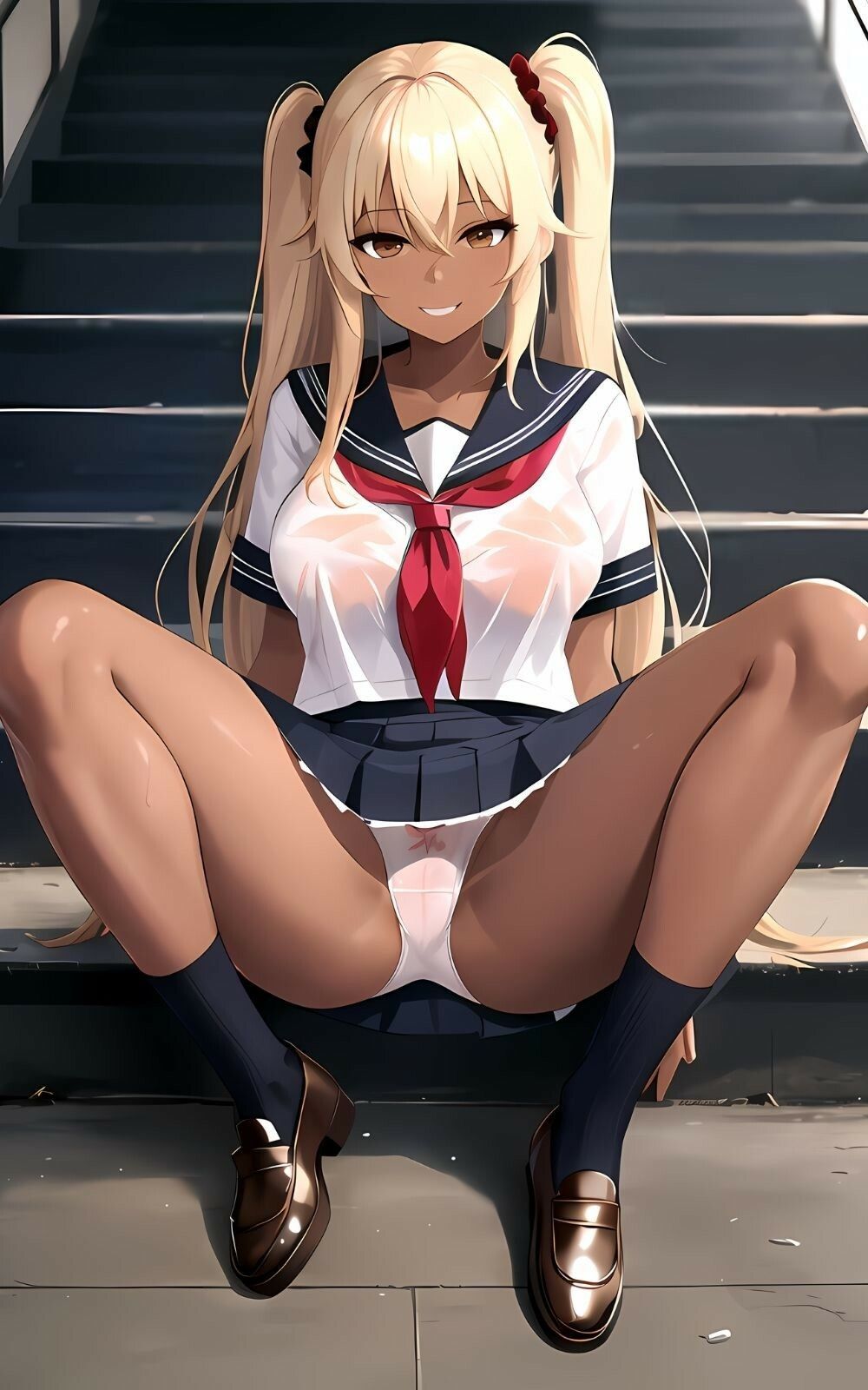 サンプル画像1:黒ギャルのえちえち学園(想空アイ) [d_360640]