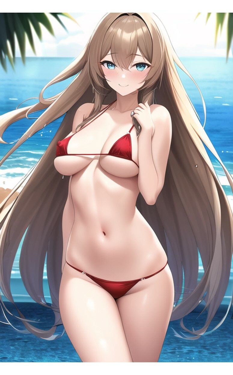 サンプル画像6:1つの呪文で生み出された100人のAI妄想美少女-32【最後はトップレス？！えちマイクロビキニ女子編】(AIヒロイン研究会) [d_360691]